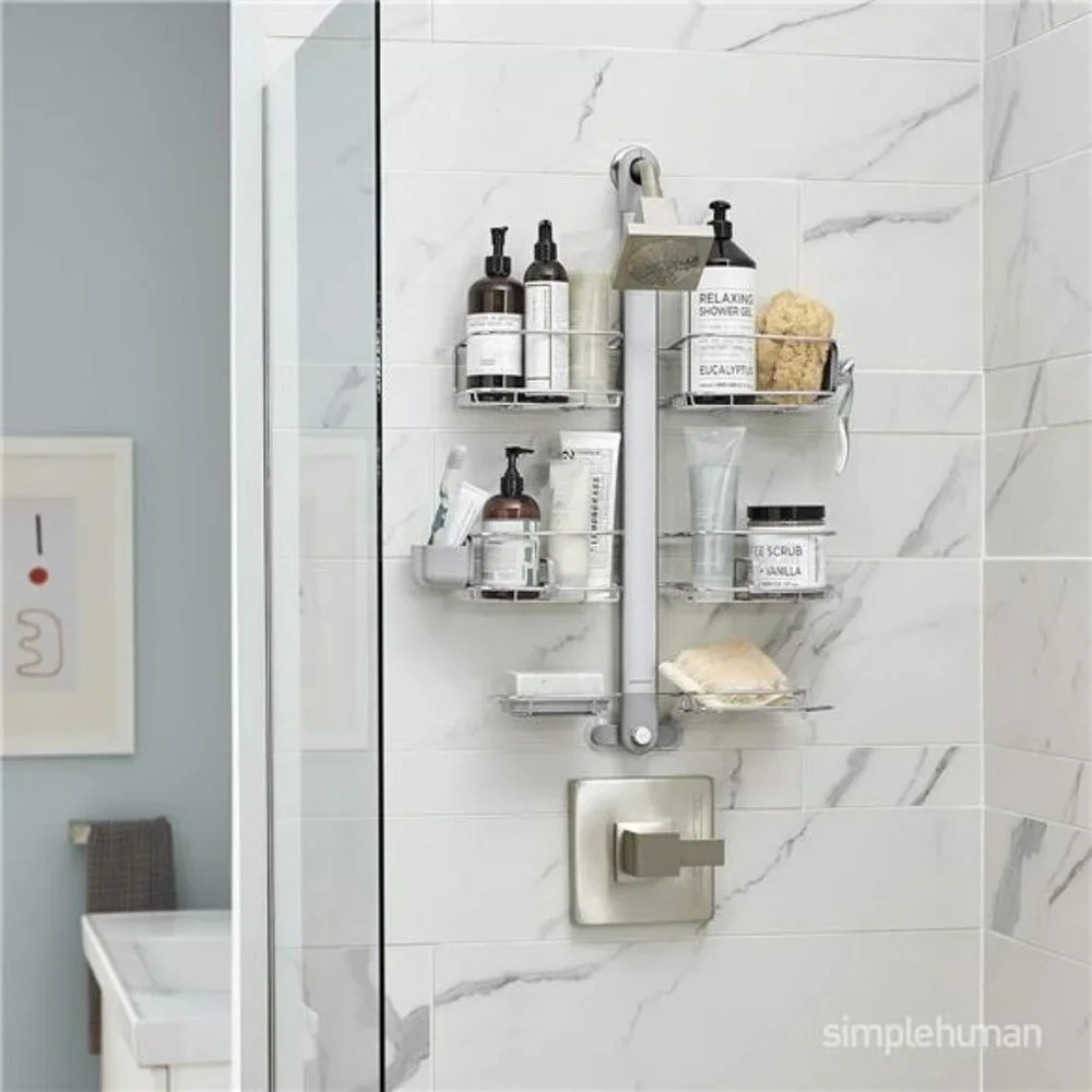 Adjustable and Extendable Shower Caddy XL, Stainless Steel